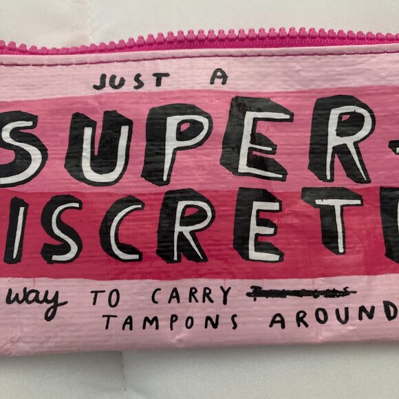 Blue Q pink pouch with fun saying - Picture 2 of 6